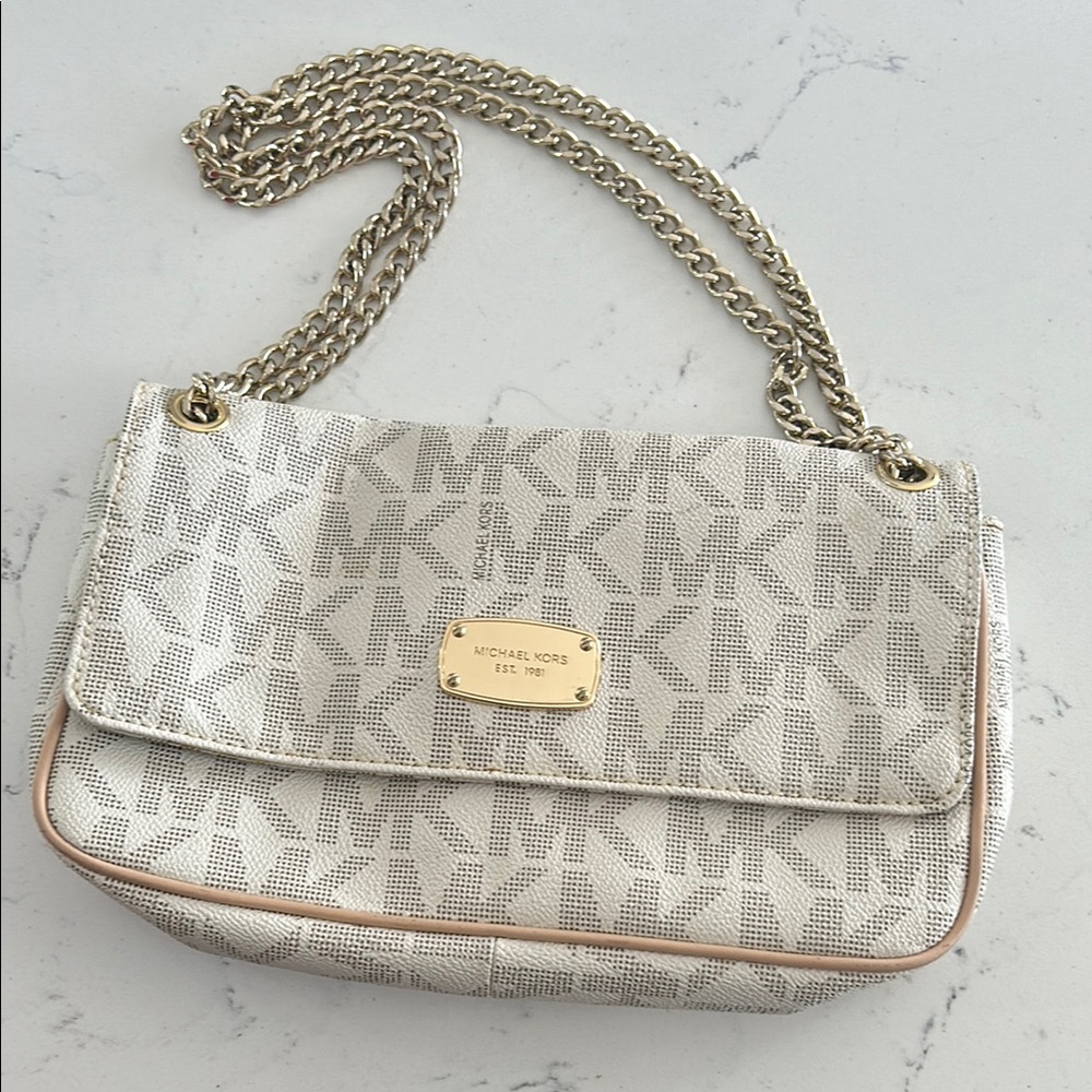 Michael Kors White Shoulder Bag
